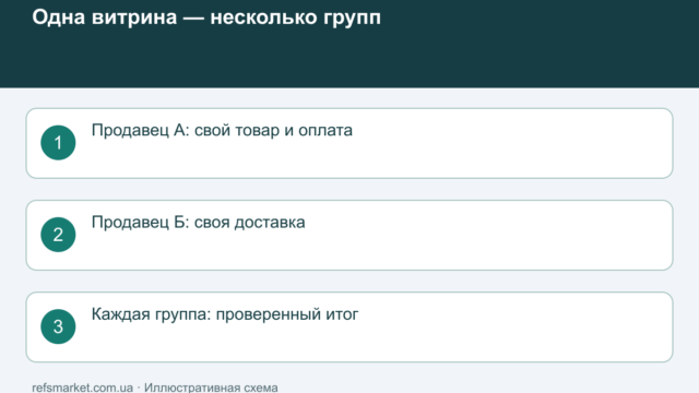 Одна корзина, разные продавцы: доставка, купоны и общая стоимость
