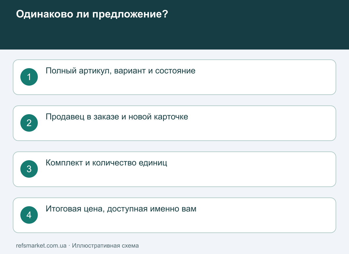 Сравнивайте одинаковые предложения Условия сопоставления цены: модель, продавец, комплект и доступность скидки